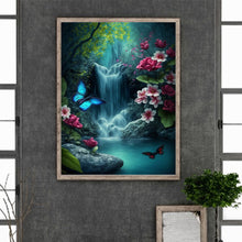Load image into Gallery viewer, Diamond Painting - Full Round - Butterfly Waterfall (30*40CM)