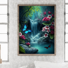 Load image into Gallery viewer, Diamond Painting - Full Round - Butterfly Waterfall (30*40CM)
