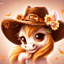 Load image into Gallery viewer, Diamond Painting - Full Round - western cowboy hat pony (30*30CM)
