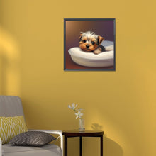 Load image into Gallery viewer, Diamond Painting - Full Round - yorkshire terrier (30*30CM)