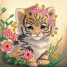 Load image into Gallery viewer, Diamond Painting - Partial Special Shaped - little tiger (30*30CM)