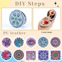 Load image into Gallery viewer, DIY Diamond Painting Makeup Mirror Portable Diamond Art Mosaic Makeup Mirror