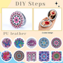 Load image into Gallery viewer, DIY Diamond Painting Makeup Mirror Portable Diamond Art Mosaic Makeup Mirror