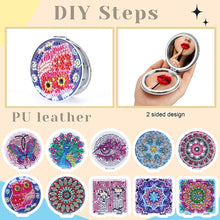 Load image into Gallery viewer, DIY Diamond Painting Makeup Mirror Portable Diamond Art Mosaic Makeup Mirror