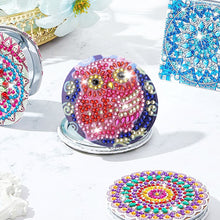 Load image into Gallery viewer, DIY Diamond Painting Makeup Mirror Portable Diamond Art Mosaic Makeup Mirror