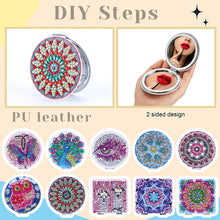 Load image into Gallery viewer, DIY Diamond Painting Makeup Mirror Portable Diamond Art Mosaic Makeup Mirror