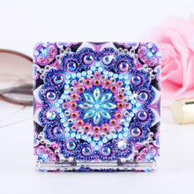 Load image into Gallery viewer, DIY Diamond Painting Makeup Mirror Portable Diamond Art Mosaic Makeup Mirror