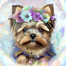 Load image into Gallery viewer, Diamond Painting - Full Round - yorkshire terrier (30*30CM)