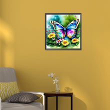 Load image into Gallery viewer, Diamond Painting - Full Round - butterfly in the garden (30*30CM)