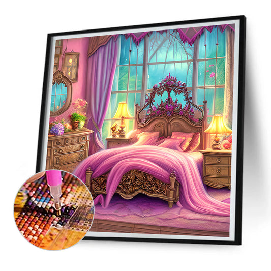Diamond Painting - Full Round - princess bedroom (30*30CM)