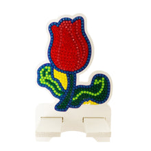 Load image into Gallery viewer, DIY Diamond Painting Phone Holder for Desktop Crystal Resin Craft (Flower 4)