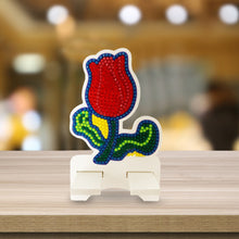 Load image into Gallery viewer, DIY Diamond Painting Phone Holder for Desktop Crystal Resin Craft (Flower 4)