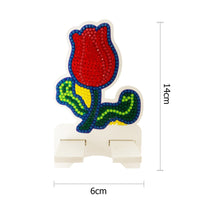 Load image into Gallery viewer, DIY Diamond Painting Phone Holder for Desktop Crystal Resin Craft (Flower 4)