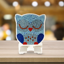 Load image into Gallery viewer, DIY Diamond Painting Phone Holder for Desktop Crystal Resin Craft (Owl 2)