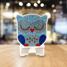 Load image into Gallery viewer, DIY Diamond Painting Phone Holder for Desktop Crystal Resin Craft (Owl 2)