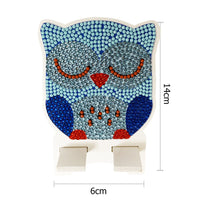 Load image into Gallery viewer, DIY Diamond Painting Phone Holder for Desktop Crystal Resin Craft (Owl 2)