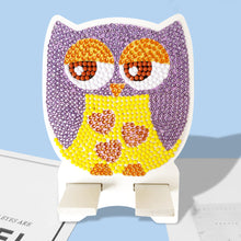 Load image into Gallery viewer, DIY Diamond Painting Phone Holder for Desktop Crystal Resin Craft (Owl 4)