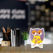 Load image into Gallery viewer, DIY Diamond Painting Phone Holder for Desktop Crystal Resin Craft (Owl 4)