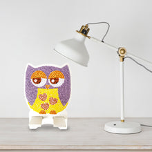 Load image into Gallery viewer, DIY Diamond Painting Phone Holder for Desktop Crystal Resin Craft (Owl 4)