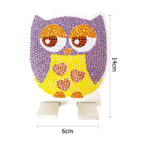 Load image into Gallery viewer, DIY Diamond Painting Phone Holder for Desktop Crystal Resin Craft (Owl 4)