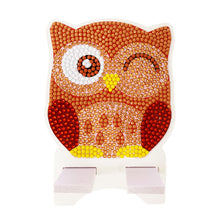 Load image into Gallery viewer, DIY Diamond Painting Phone Holder for Desktop Crystal Resin Craft (Owl 5)