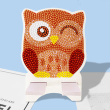 Load image into Gallery viewer, DIY Diamond Painting Phone Holder for Desktop Crystal Resin Craft (Owl 5)