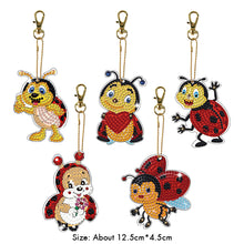Load image into Gallery viewer, 5pcs Diamond Art Keychains Handmade DIY Christmas Decoration Gift (q001)
