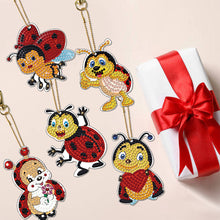 Load image into Gallery viewer, 5pcs Diamond Art Keychains Handmade DIY Christmas Decoration Gift (q001)