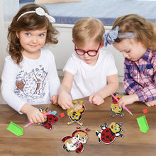 Load image into Gallery viewer, 5pcs Diamond Art Keychains Handmade DIY Christmas Decoration Gift (q001)