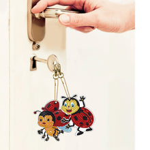 Load image into Gallery viewer, 5pcs Diamond Art Keychains Handmade DIY Christmas Decoration Gift (q001)