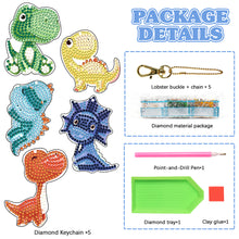 Load image into Gallery viewer, 5pcs Diamond Art Keychains Handmade DIY Christmas Decoration Gift (q004)