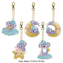 Load image into Gallery viewer, 5pcs Diamond Art Keychains Handmade DIY Christmas Decoration Gift (q008)