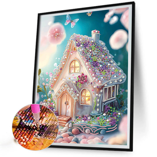 Diamond Painting - Partial Special Shaped - dream greenhouse (30*40CM)