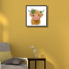 Load image into Gallery viewer, Diamond Painting - Partial Special Shaped - Highland Yak (30*30CM)