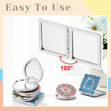Load image into Gallery viewer, DIY Diamond Painting Makeup Mirror Mandala Pattern Portable Pocket Mirror (004)