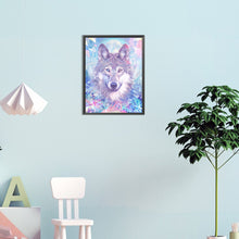 Load image into Gallery viewer, Diamond Painting - Full Round - wolf under design background (30*40CM)