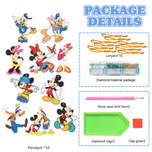 Load image into Gallery viewer, 10pcs Diamond Painting Pendant DIY Cartoon Round Drill Pendant Bag Pendant
