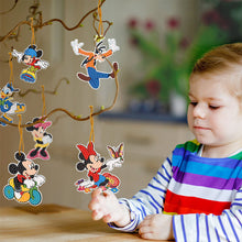 Load image into Gallery viewer, 10pcs Diamond Painting Pendant DIY Cartoon Round Drill Pendant Bag Pendant