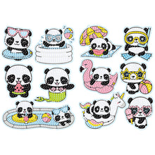 Load image into Gallery viewer, 2pcs Diamond Painting Sticker Kit 5D DIY Animal Diamond Art Gem Sticker (BT200)