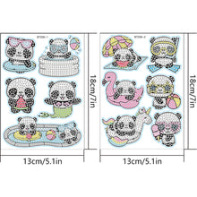 Load image into Gallery viewer, 2pcs Diamond Painting Sticker Kit 5D DIY Animal Diamond Art Gem Sticker (BT200)