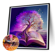 Load image into Gallery viewer, Diamond Painting - Full Round - tree of wisdom in book (30*30CM)