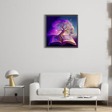 Load image into Gallery viewer, Diamond Painting - Full Round - tree of wisdom in book (30*30CM)