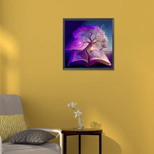Load image into Gallery viewer, Diamond Painting - Full Round - tree of wisdom in book (30*30CM)