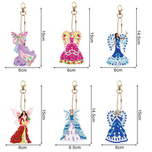 Load image into Gallery viewer, 6pcs Diamond Painting Keychain DIY Diamond Art Keychains Rhinestone Pendant