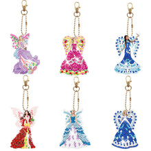 Load image into Gallery viewer, 6pcs Diamond Painting Keychain DIY Diamond Art Keychains Rhinestone Pendant