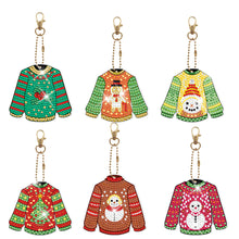 Load image into Gallery viewer, 6pcs Diamond Painting Keychain DIY Diamond Art Keychains Rhinestone Pendant