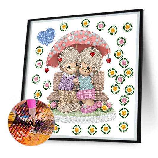 Diamond Painting - Partial Special Shaped - precious memory doll (30*30CM)