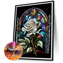 Load image into Gallery viewer, Diamond Painting - Full Round - Blooming Rose Glass Painting (30*40CM)