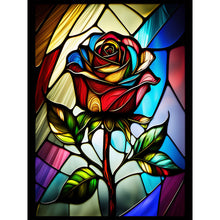 Load image into Gallery viewer, Diamond Painting - Full Round - Blooming Rose Glass Painting (30*40CM)