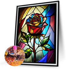 Load image into Gallery viewer, Diamond Painting - Full Round - Blooming Rose Glass Painting (30*40CM)